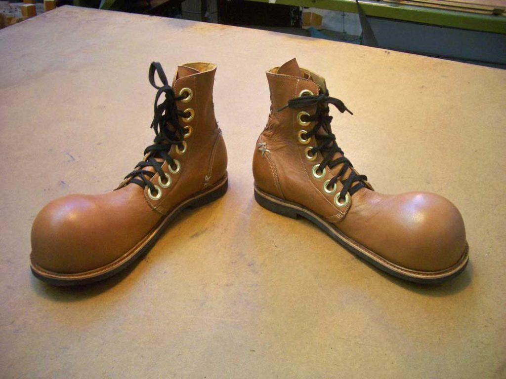 Pair of brown clown shoes