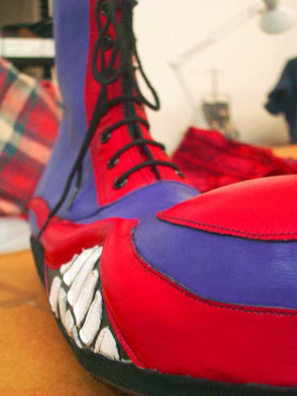 Red & blue clown shoes