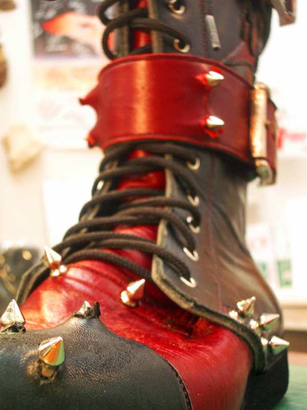 Red & Black Spiked shoes