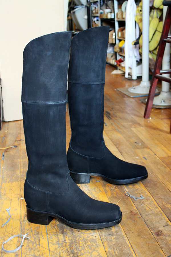 black knee length boots