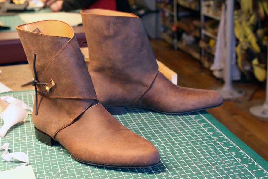 brown ankle length boots
