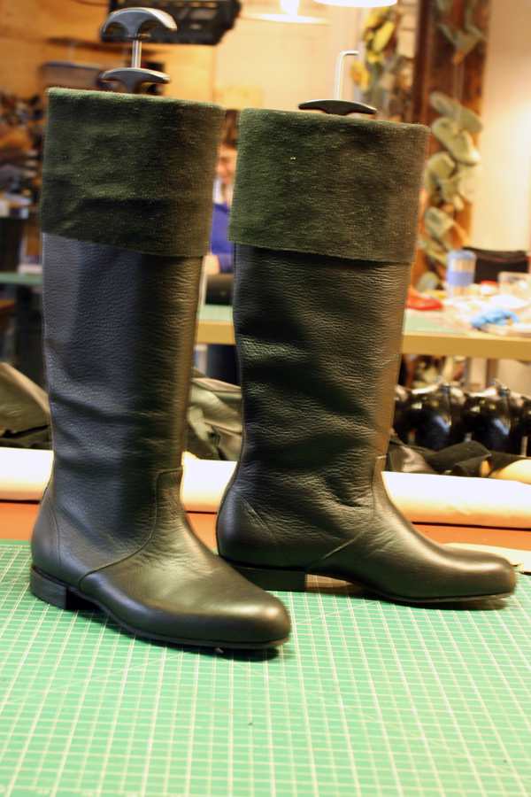 olive leather boots