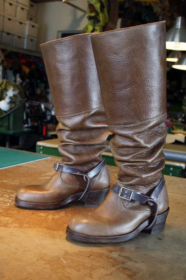 brown leather boots