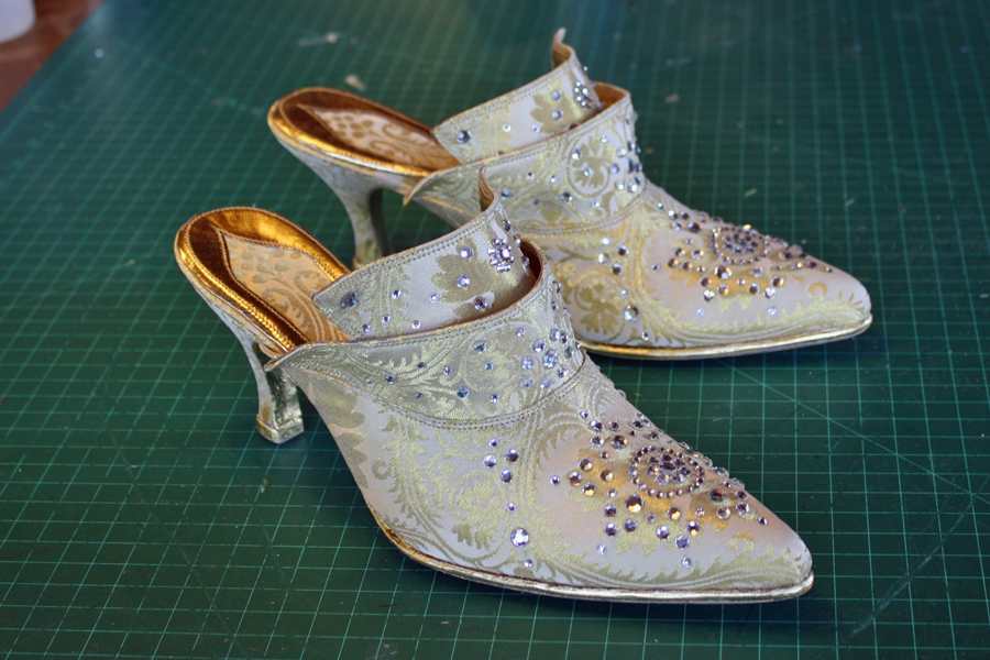 gem studded dancing slippers