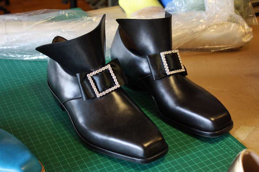 black shoes with buckles