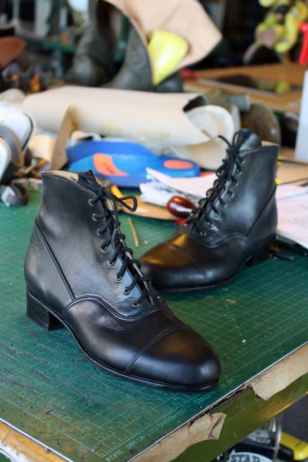 black ankle boots