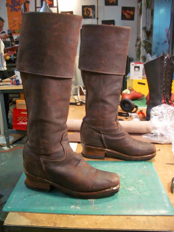 brown leather boots