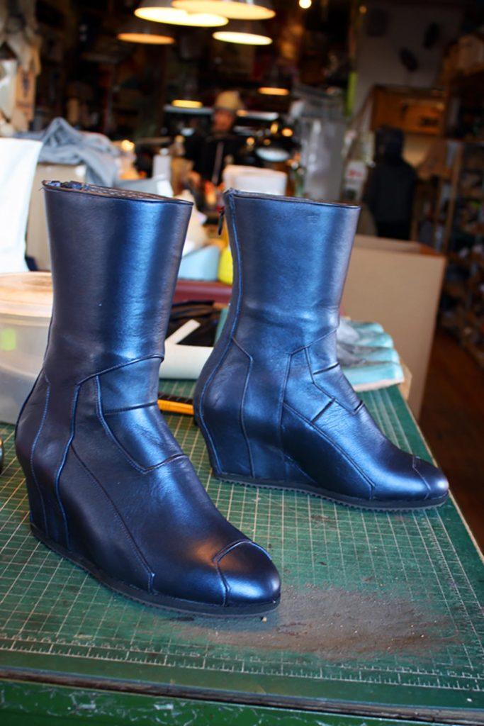 pair of fancy leather boots