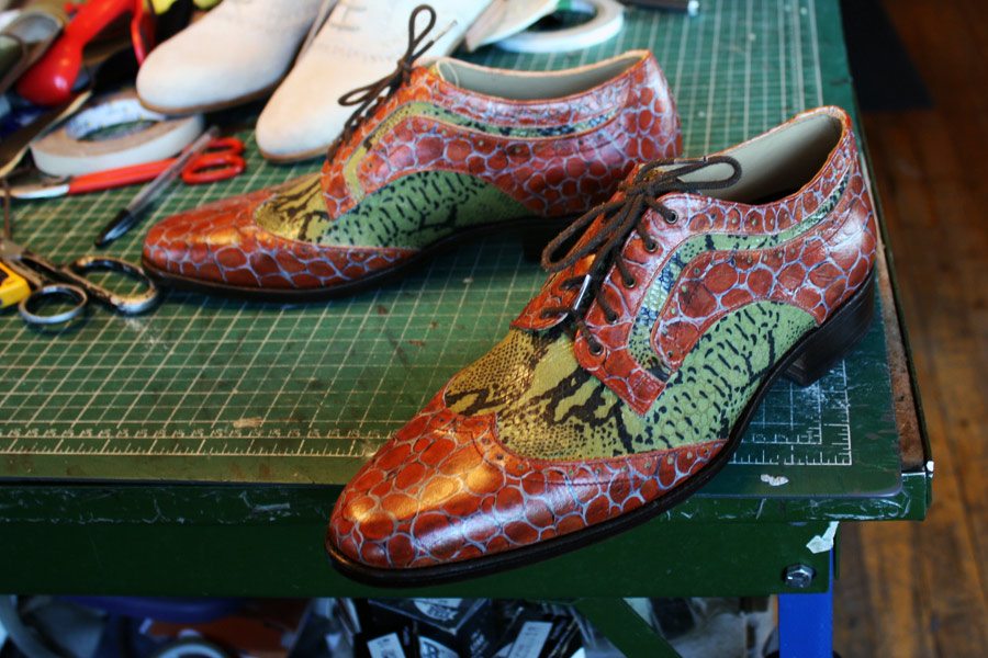 theatrical snakeskin shoes
